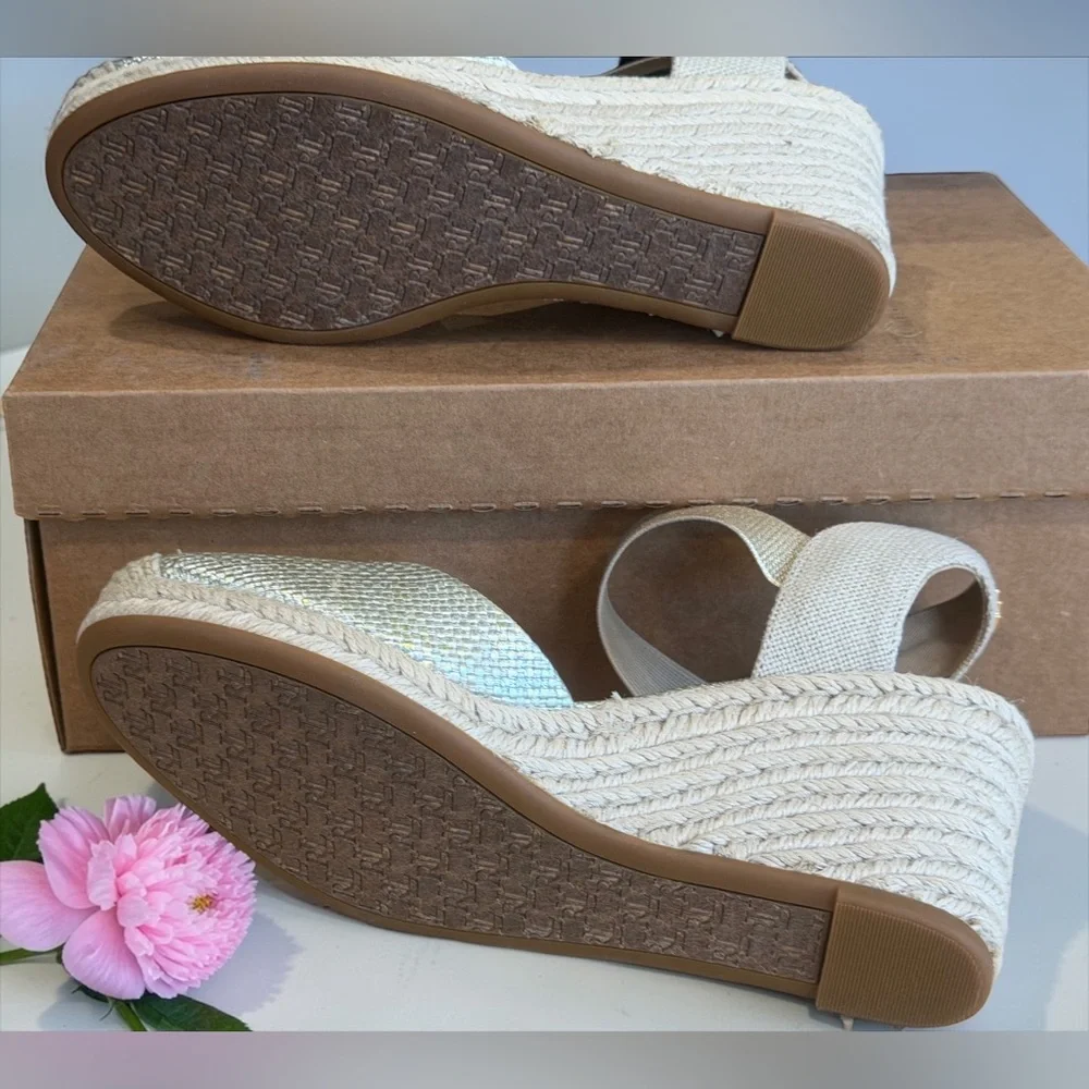 Lauren Ralph Lauren size 9.5 Pearl Espadrille Wedge Pumps BRAND NEW IN BOX! - Picture 8 of 12